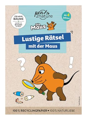Lustige Rätsel mit der Maus. Bunter Rätselblock für Kinder ab 4 Jahren: Für kleine Fans der Sendung mit der Maus (pen2nature Die Maus) von Pen2nature