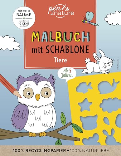 Malbuch mit Schablone. Tiere: Kreative Beschäftigung | Malen, Ausmalen & Weitermalen | Für Kinder ab 5 Jahren Malbuch mit Schablone. Tiere: Kreative Beschäftigung | Malen, Ausmalen & Weitermalen | Für Kinder ab 5 Jahren