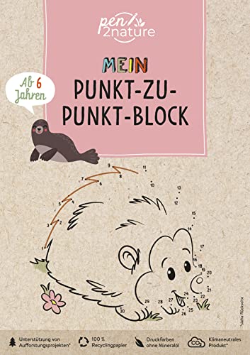 Mein Punkt-zu-Punkt-Block. Für Kinder ab 6 Jahren: pen2nature: 100% Recyclingpapier - klimaneutrale Produktion - unterstützt Aufforstungsprojekte (pen2nature kids) von Naumann & Goebel Verlagsgesellschaft mbH