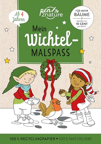 Mein Wichtel-Malspaß: Umweltbewusstes Geschenk | Mit den Wichteln durch die Weihnachtszeit | Über 50 liebevoll illustrierte Ausmalmotive | Block für kleine Hände Mein Wichtel-Malspaß: Umweltbewusstes Geschenk | Mit den Wichteln durch die Weihnachtszeit | Über 50 liebevoll illustrierte Ausmalmotive | Block für kleine Hände von Pen2nature