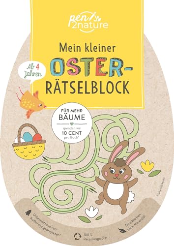 Mein kleiner Oster-Rätselblock für Kinder ab 4 Jahren: In niedlicher Ei-Form | Nachhaltiges Geschenk zu Ostern für stundenlangen Rätselspaß auf Recyclingpapier Mein kleiner Oster-Rätselblock für Kinder ab 4 Jahren: In niedlicher Ei-Form | Nachhaltiges Geschenk zu Ostern für stundenlangen Rätselspaß auf Recyclingpapier von Pen2nature