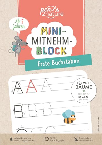 Mini-Mitnehm-Block Erste Buchstaben: Spielerisches Buchstaben-Training im handlichen Mini-Format | perfekte Kinderbeschäftigung für unterwegs | Ab 5 Jahren von Good Life Books & Media GmbH