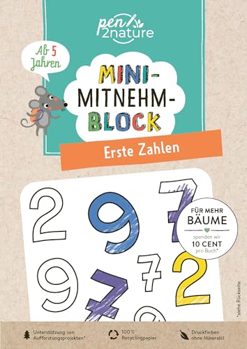 Mini-Mitnehm-Block Erste Zahlen: Spielerisches Zahlen-Training im handlichen Mini-Format | perfekte Kinderbeschäftigung für unterwegs | Ab 5 Jahren Mini-Mitnehm-Block Erste Zahlen: Spielerisches Zahlen-Training im handlichen Mini-Format | perfekte Kinderbeschäftigung für unterwegs | Ab 5 Jahren von Pen2nature