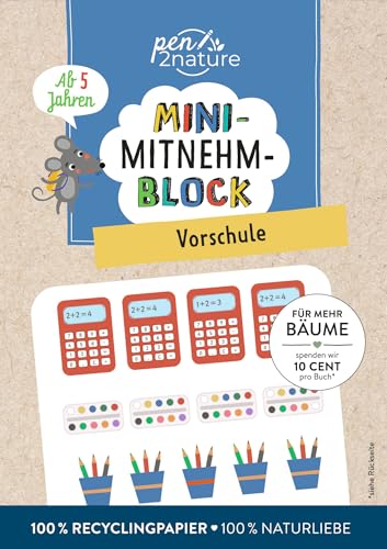 Mini-Mitnehm-Block Vorschule: Handlicher Block mit Vorschulübungen ab 5 Jahren – Erste Buchstaben, Zahlen und Rätsel – ideal zum Mitnehmen. Perfekte Vorbereitung a Mini-Mitnehm-Block Vorschule: Handlicher Block mit Vorschulübungen ab 5 Jahren – Erste Buchstaben, Zahlen und Rätsel – ideal zum Mitnehmen. Perfekte Vorbereitung a von Pen2nature