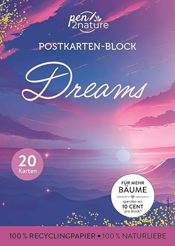 Postkartenblock Dreams: 20 Karten I 100% Recyclingpapier 100% Naturliebe Postkartenblock Dreams: 20 Karten I 100% Recyclingpapier 100% Naturliebe von Pen2nature