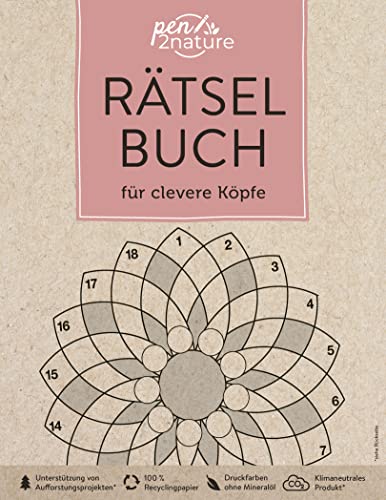Rätselbuch für clevere Köpfe: pen2nature: 100 % Recyclingpapier - klimaneutrale Produktion - unterstützt Aufforstungsprojekte (pen2nature books) Rätselbuch für clevere Köpfe: pen2nature: 100 % Recyclingpapier - klimaneutrale Produktion - unterstützt Aufforstungsprojekte (pen2nature books)