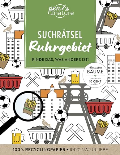 Suchrätsel Ruhrgebiet - Finde das, was anders ist!: Witzige Wimmelrätsel und Suchbilder | Gedruckt auf 100% Recyclingpapier Suchrätsel Ruhrgebiet - Finde das, was anders ist!: Witzige Wimmelrätsel und Suchbilder | Gedruckt auf 100% Recyclingpapier von Pen2nature