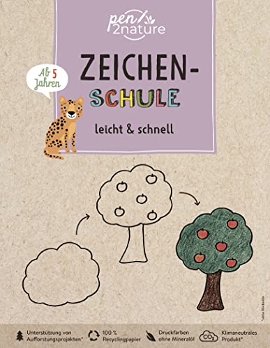 Zeichen-Schule leicht & schnell. Für Kinder ab 5 Jahren: pen2nature: 100% Recyclingpapier - klimaneutrale Produktion - unterstützt Aufforstungsprojekte (pen2nature kids) Zeichen-Schule leicht & schnell. Für Kinder ab 5 Jahren: pen2nature: 100% Recyclingpapier - klimaneutrale Produktion - unterstützt Aufforstungsprojekte (pen2nature kids)
