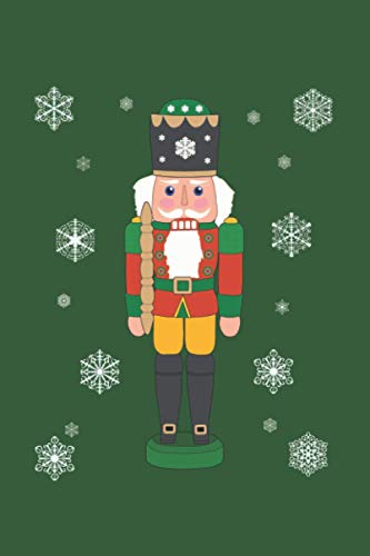 Weihnachten mit Santa Nussknacker: Personalisiertes Notizbuch (6“ x 9“ ~ DinA5) 120 linierte Seiten Tagebuch / Poesiealbum mit niedlichem Weihnachtsmotiv