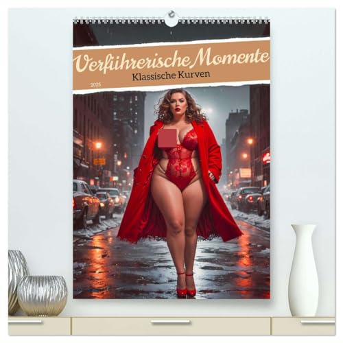 Verführerische Momente - Klassische Kurven (hochwertiger Premium Wandkalender 2025 DIN A2 hoch), Kunstdruck in Hochglanz von CALVENDO