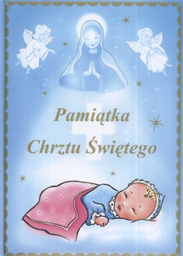 Pamiątka chrztu świętego niebieska Pamiątka chrztu świętego niebieska