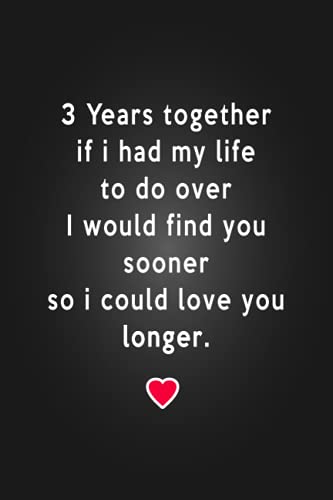 Lined Notebook - Wedding Anniversary gag Gifts, 3 years, for Him, for Her, for Couple