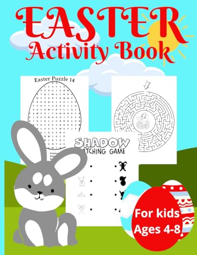 Easter activity book: for kids ages 4-8. Lots of fun with coloring pages, dot marker, maze and more.