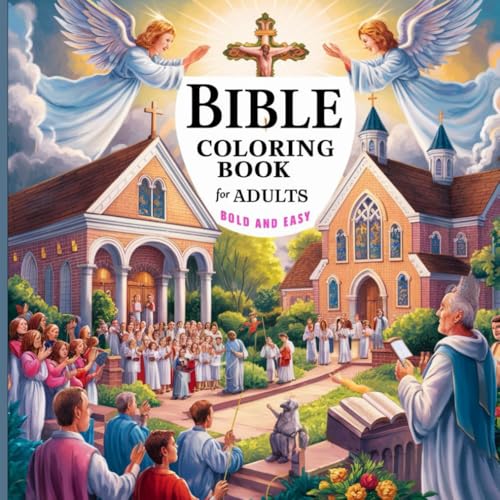 Bible Coloring Book for Adults Bold and Easy: "Inspiring verses and bold designs for creative reflection" include beautiful images of young children ... from village to village, sheep, and more. Bible Coloring Book for Adults Bold and Easy: "Inspiring verses and bold designs for creative reflection" include beautiful images of young children ... from village to village, sheep, and more. von Independently published