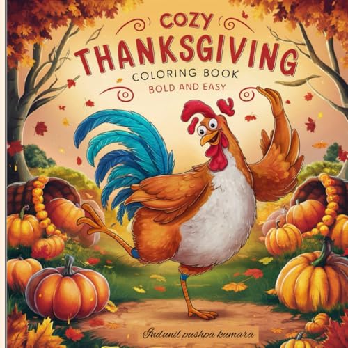 Cozy Thanksgiving Coloring Book Bold and Easy: This coloring book features a variety of animal poses, and features bold, cozy Thanksgiving designs for easy and relaxing coloring. Cozy Thanksgiving Coloring Book Bold and Easy: This coloring book features a variety of animal poses, and features bold, cozy Thanksgiving designs for easy and relaxing coloring. von Independently published