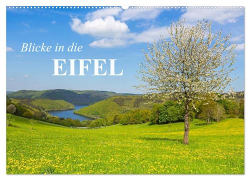 Blicke in die Eifel (Wandkalender 2025 DIN A2 quer), CALVENDO Monatskalender: 12 Jahres Impressionen zwischen dem Monschauer Land, Rureifel, Region Müllerthal bis in die Vulkaneifel (CALVENDO Orte) von CALVENDO