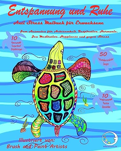 ANTI STRESS Malbuch für Erwachsene: Entspannung und Ruhe - Zum Ausmalen für Achtsamkeit, Inspiration, Harmonie, Zen Meditation, Happiness und gegen ... zum Ausmalen für Männer und Frauen, Band 1) von CREATESPACE