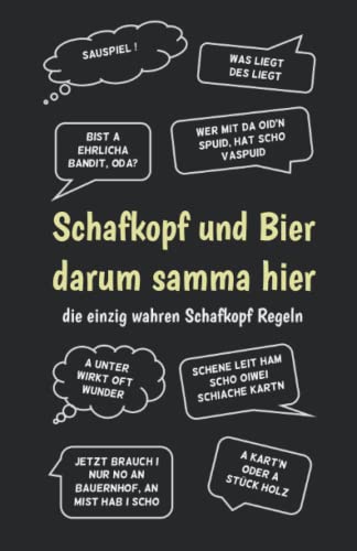 Punktebuch für Deine Schafkopfrunden - Schafkopftabelle plus/minus - Kartenspielsprüche bayrisch: Schafkopf und Bier: darum samma hier - Schafkopf Punkteliste / Spielblock DIN A5 schw. Punktebuch für Deine Schafkopfrunden - Schafkopftabelle plus/minus - Kartenspielsprüche bayrisch: Schafkopf und Bier: darum samma hier - Schafkopf Punkteliste / Spielblock DIN A5 schw. von Independently published