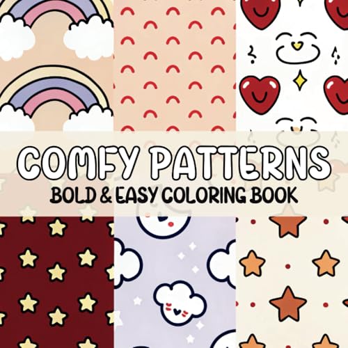 Comfy Patterns: Bold and Easy Coloring Book for Adults and Kids with Relaxation Designs (Bold & Easy Coloring) von Independently published