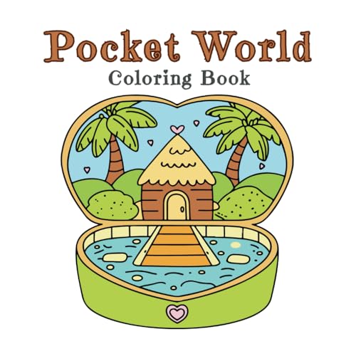 Pocket World Coloring Book: Bold and Easy Stress Relief Designs for Adults and Kids (Bold & Easy Design) von Independently published