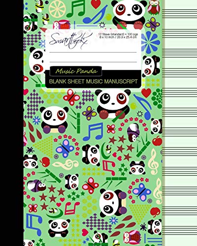 Blank Sheet Music: Music Manuscript Paper / Staff Paper / Musicians Notebook [ Book Bound (Perfect Binding) * 12 Stave * 100 pages * Large * Music Panda ] (Composition Books - Music Manuscript Paper) von CreateSpace Independent Publishing Platform