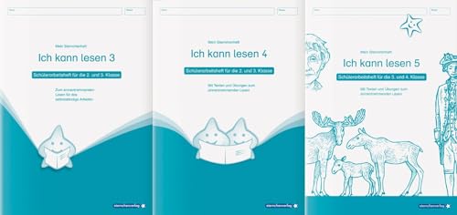 Ich kann lesen 3, 4 und 5 - 3 Schülerarbeitshefte für die 2. bis 4. Klasse: Meine Sternchenhefte mit Texten und Übungen zum selbstständigen Lesen im Set