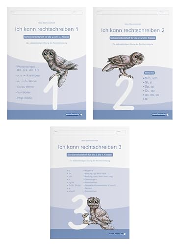 Ich kann rechtschreiben 1 bis 3 - Schülerarbeitshefte für die 2. bis 4. Klasse - neues Design: Meine Eulenhefte im 3er Set zur selbstständigen Übung ... zur selbstständigen Übung der Rechtschreibung Ich kann rechtschreiben 1 bis 3 - Schülerarbeitshefte für die 2. bis 4. Klasse - neues Design: Meine Eulenhefte im 3er Set zur selbstständigen Übung ... zur selbstständigen Übung der Rechtschreibung von Sternchenverlag