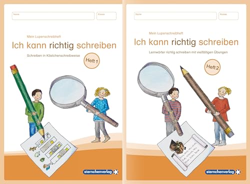 Mein Lupenschreibheft 1 und 2 - Ich kann richtig schreiben: Schreiben in Kästchenschreibweise und Lernwörter richtig schreiben mit vielfältigen Übungen Mein Lupenschreibheft 1 und 2 - Ich kann richtig schreiben: Schreiben in Kästchenschreibweise und Lernwörter richtig schreiben mit vielfältigen Übungen von Sternchenverlag GmbH