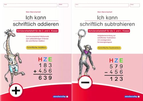 Ich kann schriftlich addieren und subtrahieren - 2 Arbeitshefte im Set: Schülerarbeitsheft für die 3. und 4. Klasse - Aufgabensammlung zur ... mit ansteigendem Schwierigkeitsgrad Ich kann schriftlich addieren und subtrahieren - 2 Arbeitshefte im Set: Schülerarbeitsheft für die 3. und 4. Klasse - Aufgabensammlung zur ... mit ansteigendem Schwierigkeitsgrad