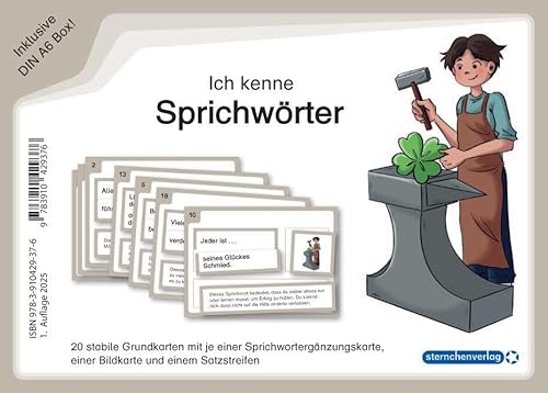 Ich kenne Sprichwörter: 20 stabile Grundkarten mit je einer Sprichwortergänzungskarte, einer Bildkarte und einem Satzstreifen in der Box Ich kenne Sprichwörter: 20 stabile Grundkarten mit je einer Sprichwortergänzungskarte, einer Bildkarte und einem Satzstreifen in der Box von sternchenverlag