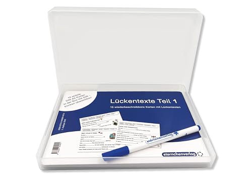 Lückentexte Teil 1 für die 1. und 2. Klasse: 15 wiederbeschreibbare Karten in der Box mit Stift und Etikett gratis: 15 wiederbeschreibbare Karten in der Box mit Spezialstift Lückentexte Teil 1 für die 1. und 2. Klasse: 15 wiederbeschreibbare Karten in der Box mit Stift und Etikett gratis: 15 wiederbeschreibbare Karten in der Box mit Spezialstift