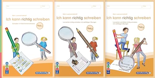 Mein Lupenschreibheft 1 bis 3 - Ich kann richtig schreiben - Ausgabe mit Artikelkennzeichnung (DaZ): - Schreiben in Kästchenschreibweise und ... richtig schreiben mit vielfältigen Übungen von Sternchenverlag GmbH