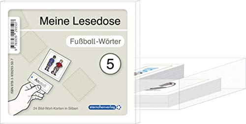Meine Lesedose 5 - Fußball-Wörter: 24 Bild-Wort-Karten in Silben. von sternchenverlag
