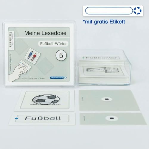 Meine Lesedose 5 - Fußball-Wörter: 24 Bild-Wort-Karten in Silben. Meine Lesedose 5 - Fußball-Wörter: 24 Bild-Wort-Karten in Silben. von sternchenverlag