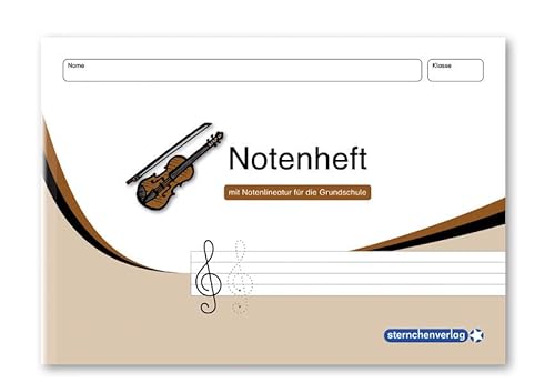 Notenheft mit Notenlineatur für die Grundschule (Mein Sternchenheft) von sternchenverlag