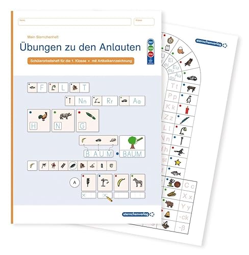 Übungen zu den Anlauten - Lernheft: Mein Sternchenheft - Schülerarbeitsheft für die 1. Klasse mit Artikelkennzeichnung und herausnehmbarer ... mit herausnehmbarer Anlauttabelle Übungen zu den Anlauten - Lernheft: Mein Sternchenheft - Schülerarbeitsheft für die 1. Klasse mit Artikelkennzeichnung und herausnehmbarer ... mit herausnehmbarer Anlauttabelle