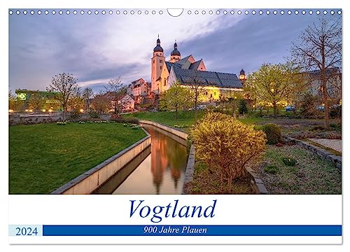Vogtland - 900 Jahre Plauen (Wandkalender 2024 DIN A3 quer), CALVENDO Monatskalender von CALVENDO