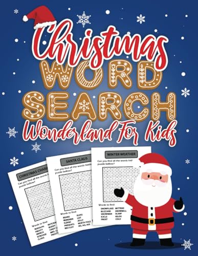 Christmas Word Search Wonderland For Kids: A Large 8.5 x 11" Christmas Puzzle Book For Kids von Independently published