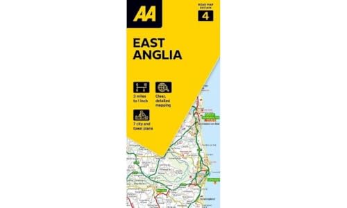 04 East Anglia: 1:200000 (AA Road Map Britain series, Band 4) von Automobil Association