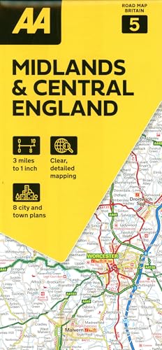 05 Midlands & Central England: 1:200000 (AA Road Map Britain series, Band 5) von Automobil Association