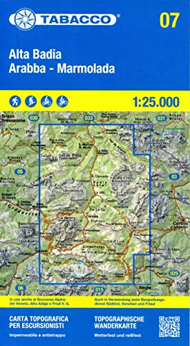 07 Alta Badia - Arabba Marmolada: 1:25000 (Carte topografiche per escursionisti, Band 7)
