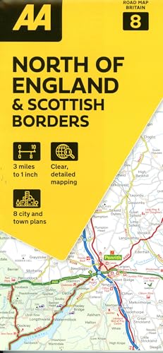 08 North of England & Scottish Borders: 1:200000 (AA Road Map Britain series, Band 8) von Automobil Association