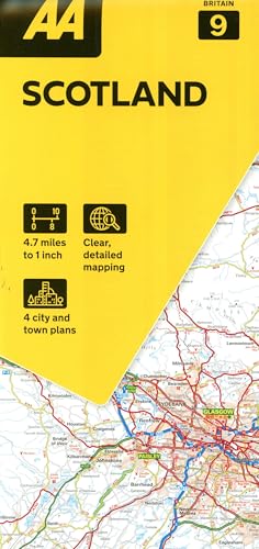 09 Scotland: 1:300000 (AA Road Map Britain series, Band 9) von Automobil Association