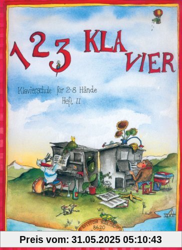1 2 3 Klavier Klavierschule für 2 - 8 Hände. Heft 2 (EB 8620)