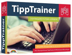10 Finger Tippen für zu Hause am PC lernen - blind jedes Wort finden - Maschinenschreiben inkl. Tipp Trainer Software für den PC von Markt + Technik