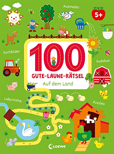 100 Gute-Laune-Rätsel - Auf dem Land: Bauernhof-Rätselbuch für Kinder ab 4 Jahren von Loewe