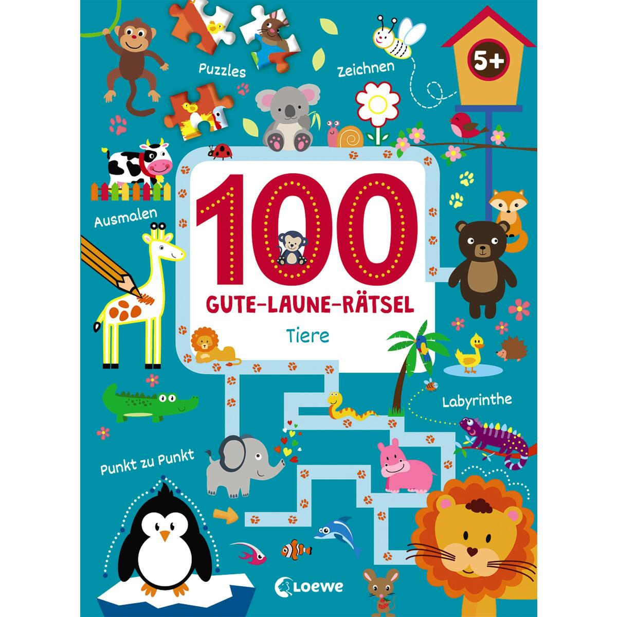 100 Gute-Laune-Rätsel - Tiere von Loewe Verlag GmbH