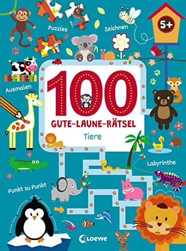 100 Gute-Laune-Rätsel - Tiere: Lernspiele für Kinder ab 5 Jahre