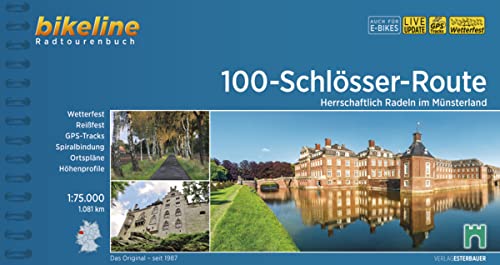 100 Schlösser Route: Herrschaftlich Radeln im Münsterland, 1.081 km, 1:75.000, wetterfest/reißfest, GPS-Tracks Download, LiveUpdate (Bikeline Radtourenbücher)