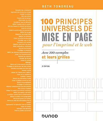 100 principes universels de mise en page pour l'imprimé et le Web - Avec 100 exemples et leurs grill: Avec 100 exemples et leurs grilles von DUNOD